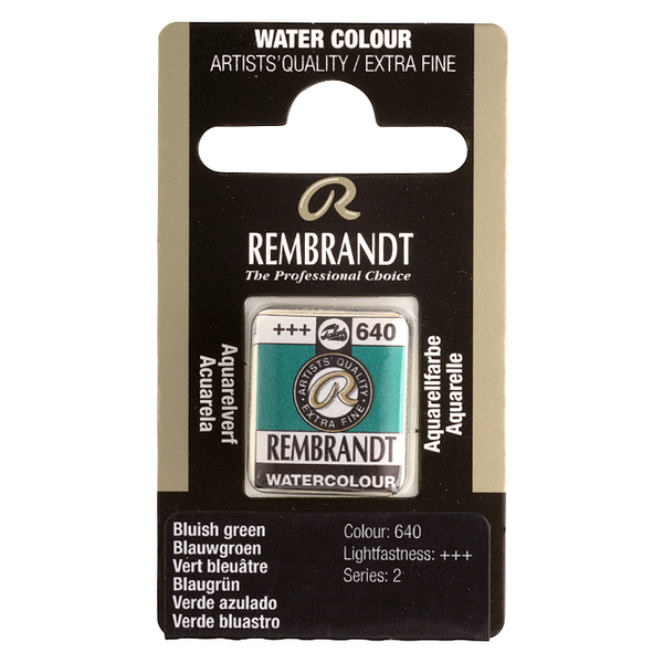 Краска акварельная Rembrandt 640 Сине-зеленый, кювета, Royal Talens