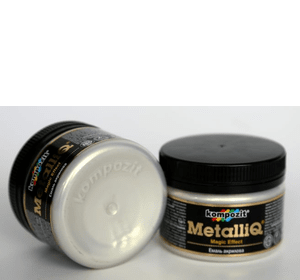 Фарба акрилова емаль Metalliq Kompozit срібло 0,1 кг