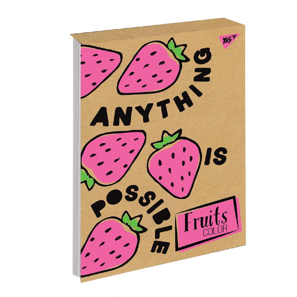 Блокнот В5 80 арк. кл. "Fruits color" крафт, YES 151680