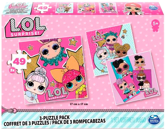 Набор из трех пазлов L.O.L. Surprise (17см*17 см, 3*49 элемента), SM98296/6052478