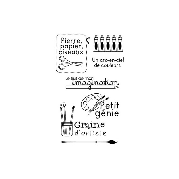 Набор штампов прозрачных Художник 9*14 см, 10040031 ТМ "Artemio"