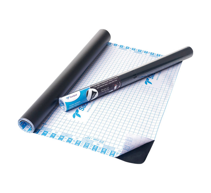 Бумага для дизайна клейкая 0,45*2 м в рулоне, черная, 06246 Sadipal