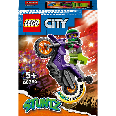Конструктор Lego City "Каскадерський мотоцикл для ставання дибки", 60296