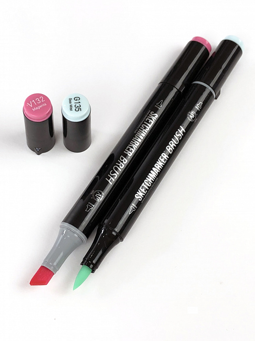 Маркер двусторонний SKETCHMARKER Brush Брауншвейгский зеленый, SMB-BG40 3