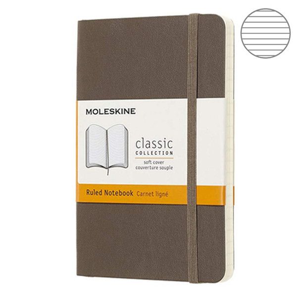 Записник Коричневий кишеньк. лінійка, Moleskine Classic, MM710P14