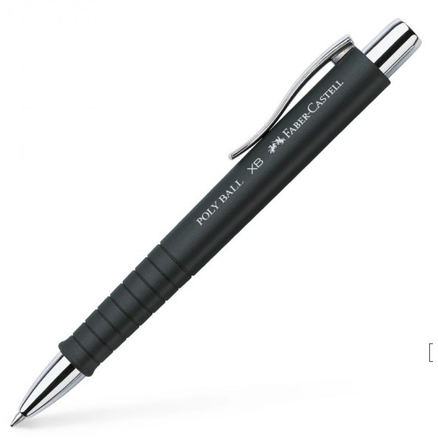 Ручка шариковая Poly Ball XB черная, 241153 Faber-Castell
