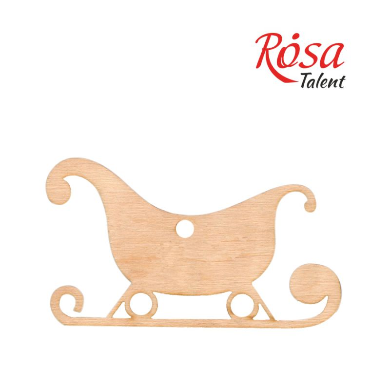 Заготівля Санчата, фанера, 10*5,5 см, 1шт, Rosa Talent (4)