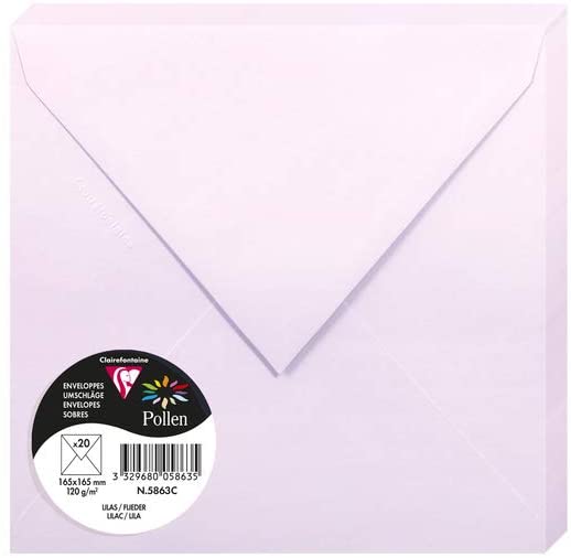 Конверт декоративний Pollen 165*165 мм (120 г), Lilac/Бузковий, 5863C 