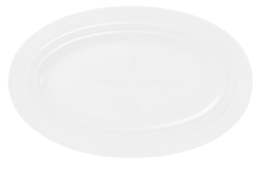 Блюдо фарфоровое 35 см, овальное, белый, 988-151