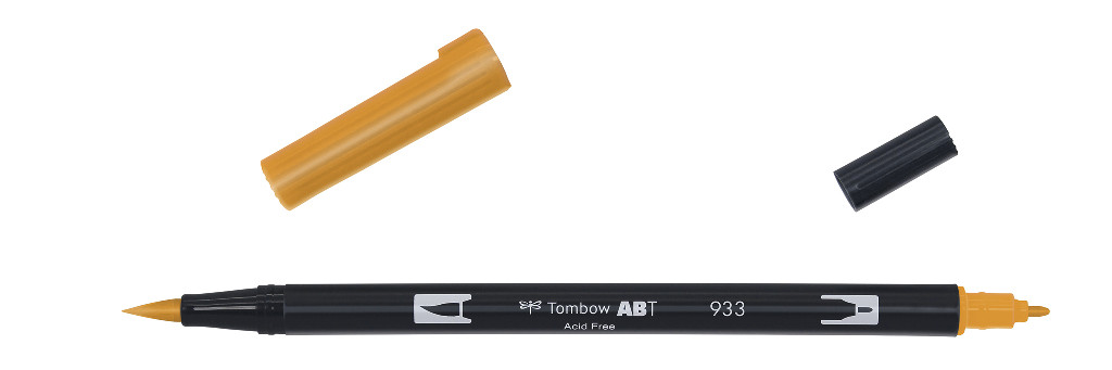 Маркер-блендер двосторонній ABT BrushPen ABT-933, помаранчевий ТМ "Tombow"