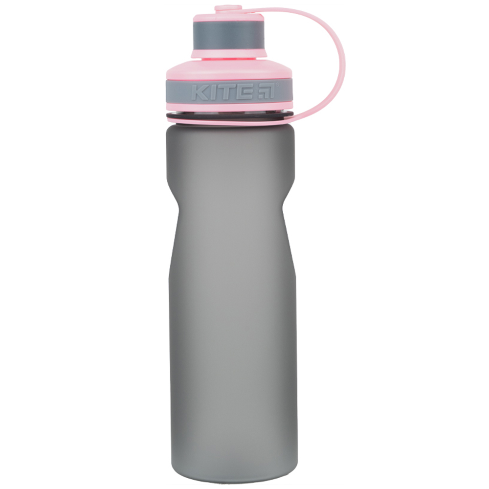 Бутылочка для воды, серо-розовая, 700 мл, K21-398-03