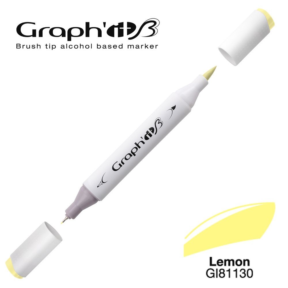 Маркер двосторонній Brushmarker, Лимон (1130), GI81130 Graph`it