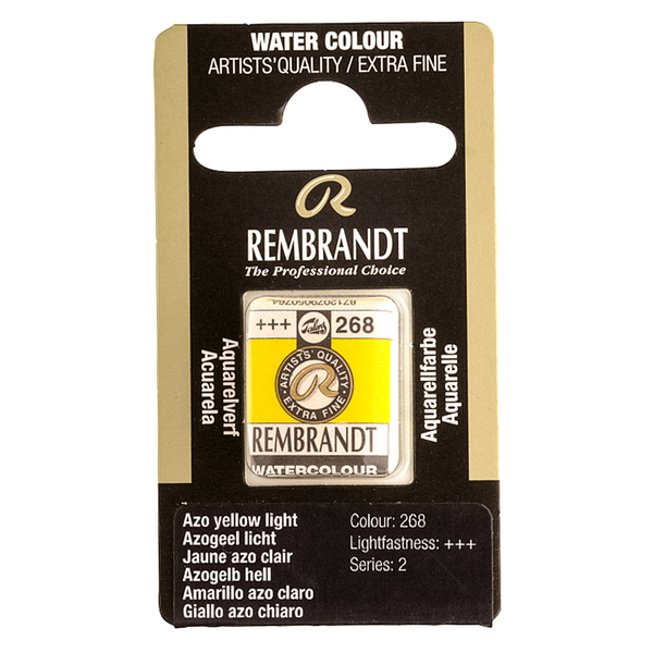 Фарба акварельна Rembrandt 268 AZO Жовтий світлий, кювета, Royal Talens