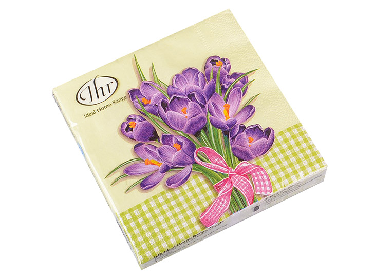 Набір серветок "Букет крокусів" 32*32 см, 20 шт, 694-003 Lefard