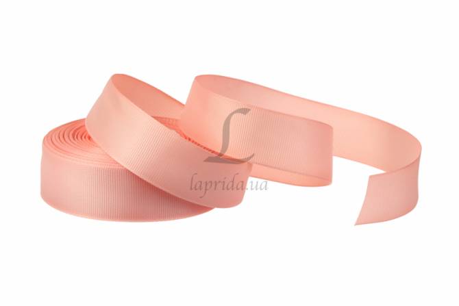 Стрічка репсова 2,5 cм-18 м, GX-215, 55-2158, персикова