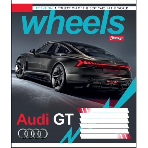 Тетрадь 24 лин. 1В Wheels, 764596