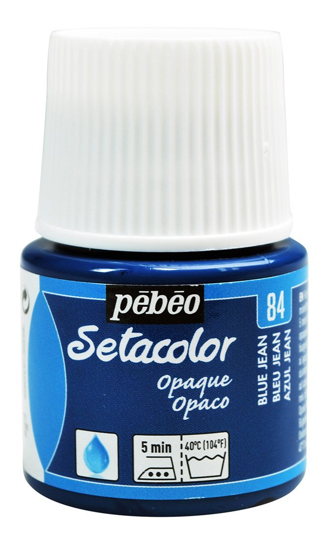 Краска для светлых тканей Setacolor 45 мл непрозрачная, синяя джинсовая, 295-084 Pebeo