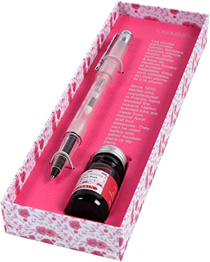 Набор подаркоч. в розовой коробке с красными арома чернилами 10 мл и ручкой-роллер, 27428T