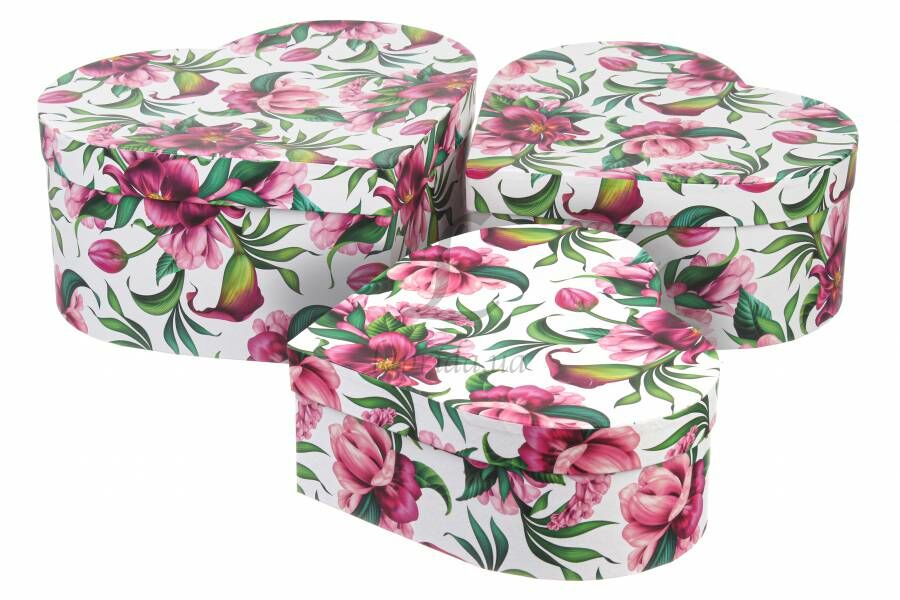 Подарункова коробка велика серце, W5243