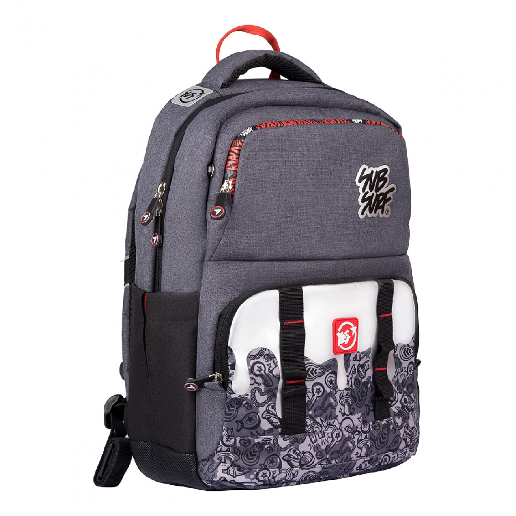Рюкзак молодежный YES TS-49 "SubSurf. Black and White", серый, 558567