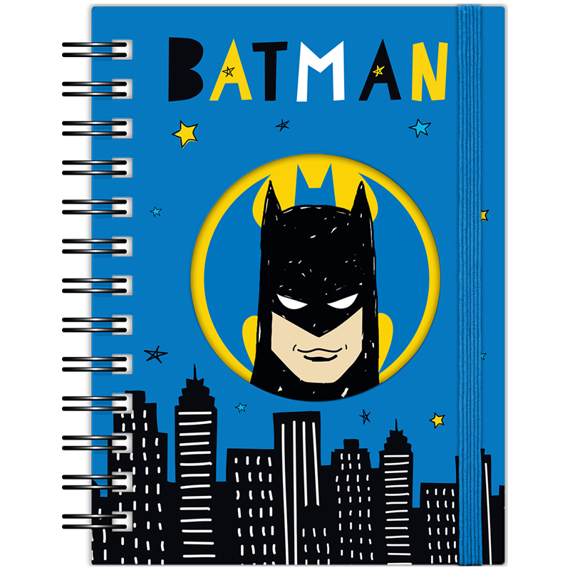 Блокнот "DC Batman", вырубка, спир., А6, 80 л, DC23-229