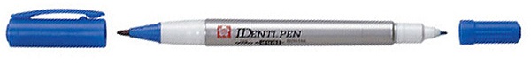 Маркер перманентний, двосторонній, Identi Pen, Синій, Sakura