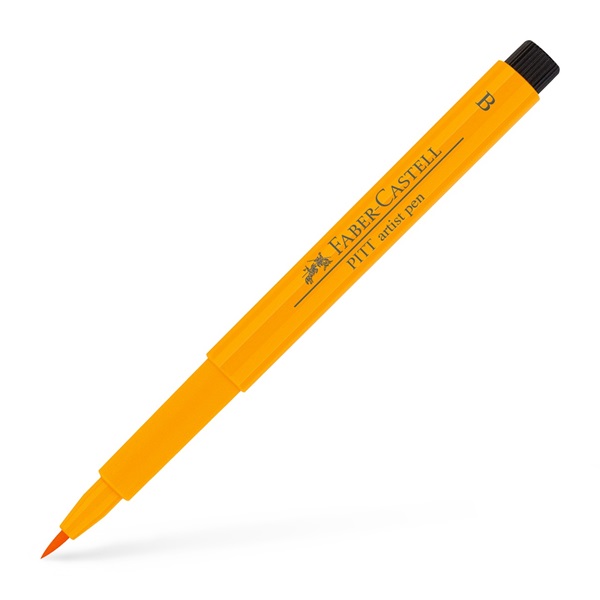 Ручка капілярна PITT Brush Artist Pen 109 темно-жовтий хром, 167409 Faber-Castell