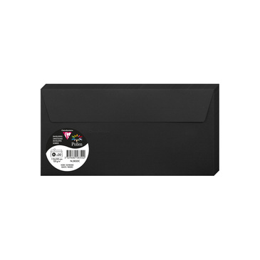 Конверт декоративний Pollen DL (110*220 мм)/120 г, Black/Чорний, 5835C