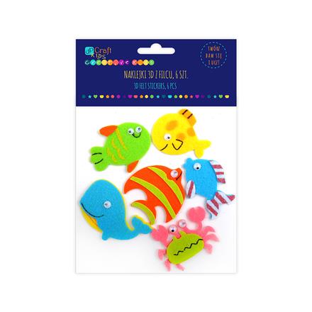 Наклейки 3D из фетра - Море (6 шт), KSFI-028 DpCraft