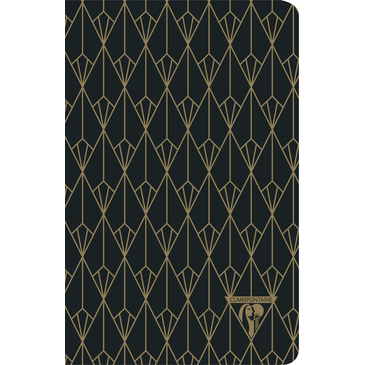 Блокнот 11*17 см 48 арк. Neo Deco NoteBook, лінійка, на скобі, папір сл.кістка, чорний, 192016C