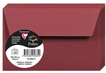 Конверт декоративний Pollen FT30 (90*140 мм)/120 г, Burgundy/Винний, 5881C