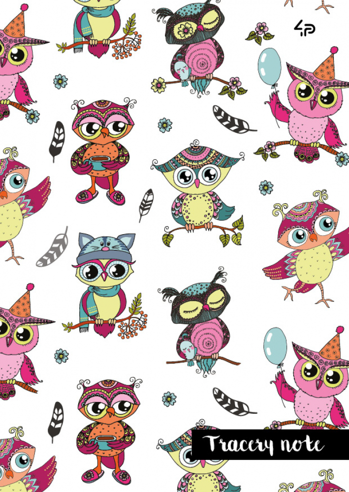 Блокнот А6 "Tracery note" owls, 903788, TM Profiplan 