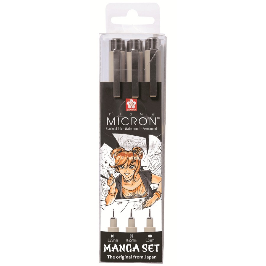 Набір лінерів Pigma Micron Manga 3 шт., Sakura