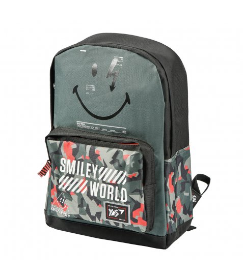 Рюкзак молодежный YES T-67 "Smiley World" Military boy, 558282