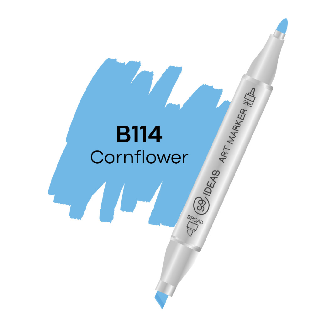 Маркер двухсторонний Cornflower - Василек, B114, 99IDEAS