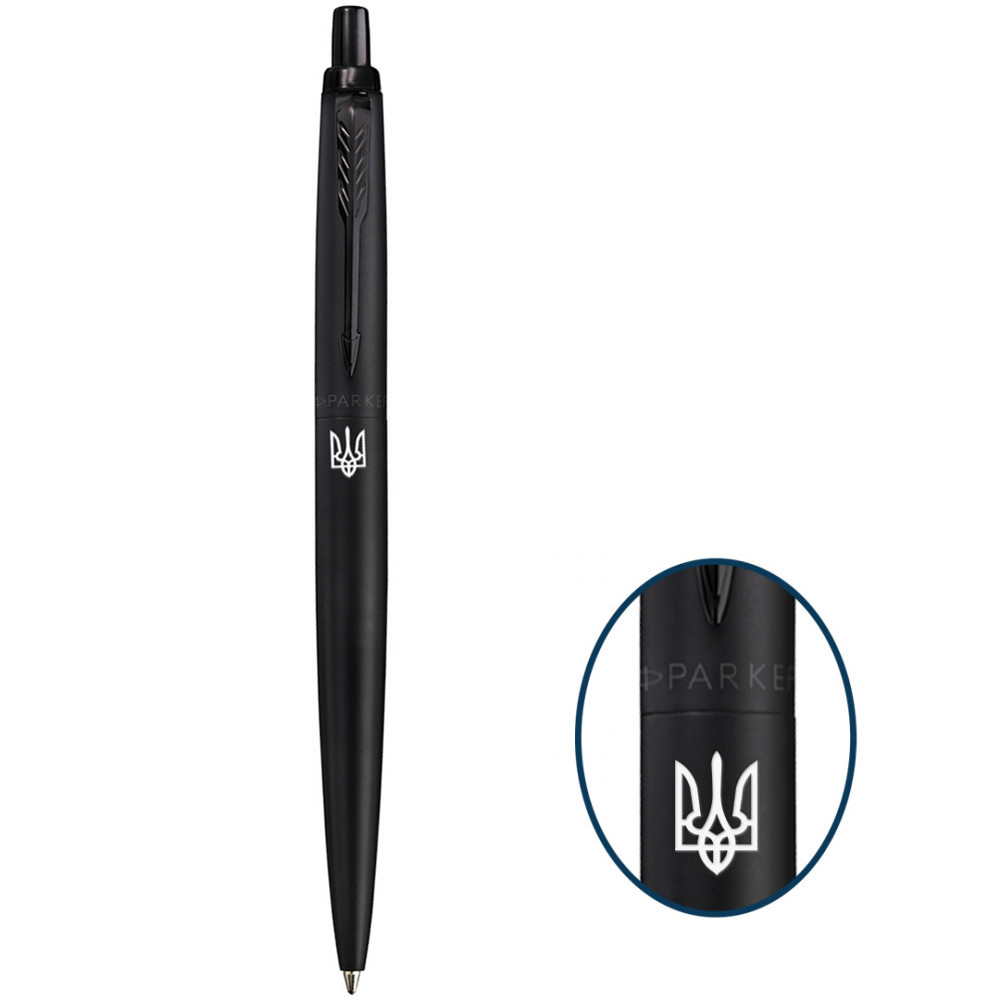 Ручка кульк. Jotter XL Monochrome Black Parker Тризуб, 12432_TR