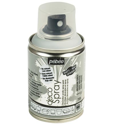 Краска-спрей акриловая DecoSpray 100 мл, серый, 728 ТМ "Pebeo"