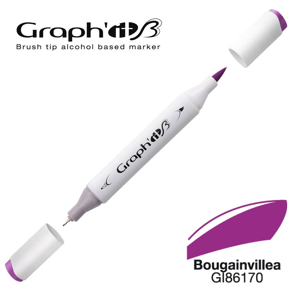 Маркер двосторонній Brushmarker, Бугенвілія (лілово-фіолетовий 6170), GI86170 Graph`it