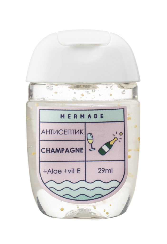 Антисептик для рук "Champagne" 29 мл, MR0006, Mermade