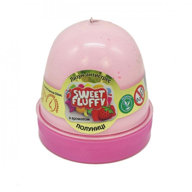 Лизун-антистресс "Sweet fluffy" Клубника  120 мл, 80110