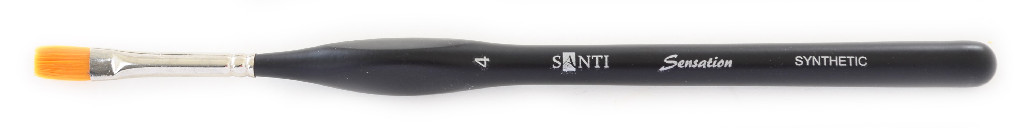 Кисть худож. синтетика "Santi Sensation", плоская, №4, 310737