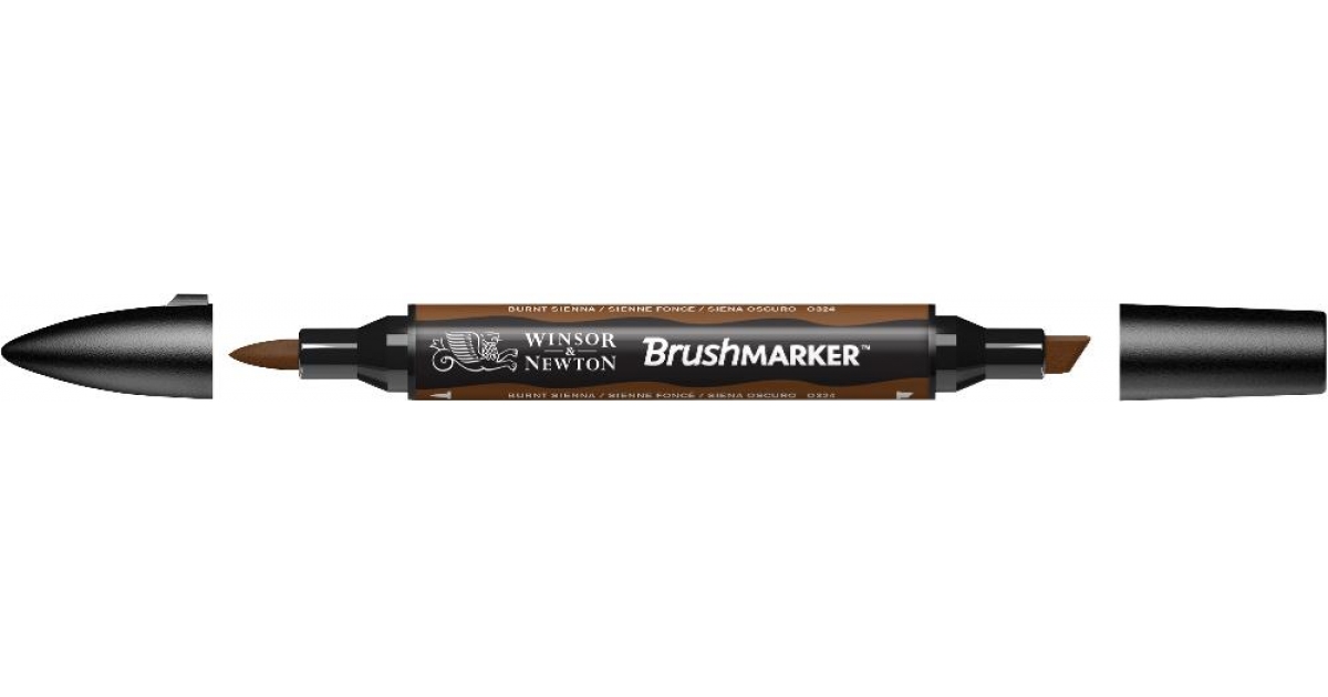 Маркер двухсторонний Brushmarker, Сиена жжёная, 0204074 W&N