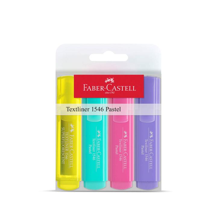 Набір маркерів текстовий Textliner Pastel 4 шт.154610 Faber-Castell