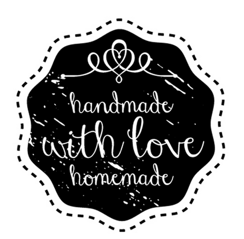 Штамп дерев`яний d=3,5 см "handmade with love homemade", 10004119/WE5006 ТМ "Woodies"