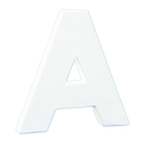 Заготовка из папье-маше Буква "A" 1,5*10,5*12 см, AC730C ТМ "Clairefontaine"