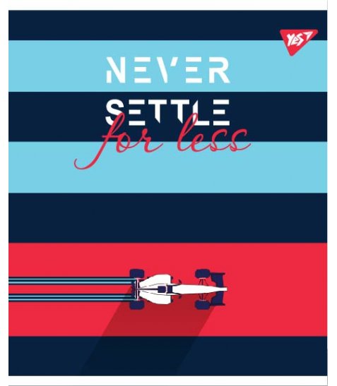 Зошит 12 лін. YES "Never Settle", 764217
