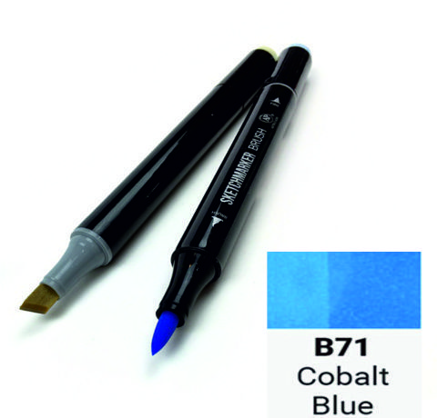 Маркер двосторонній SKETCHMARKER Brush Блакитний кобальт, SMB-B71 3