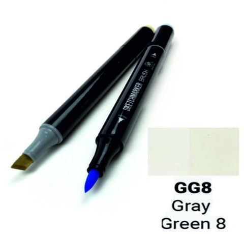 Маркер двусторонний SKETCHMARKER Brush Серо-зеленый 8, SMB-GG8 3