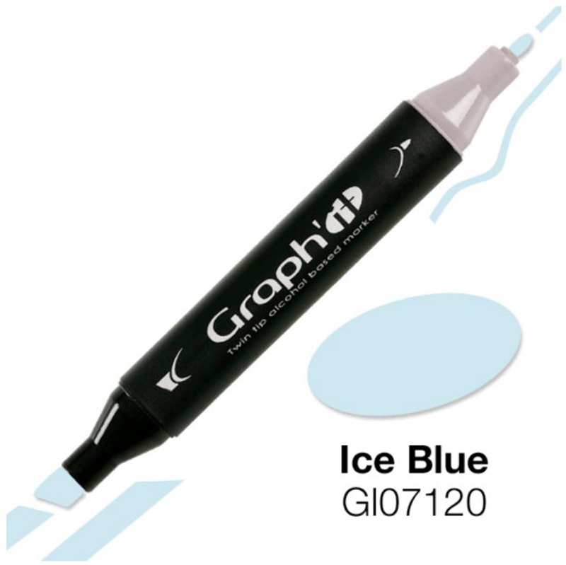 Маркер двосторонній, Крижаний блакитний (7120), GI07120 Graph`it