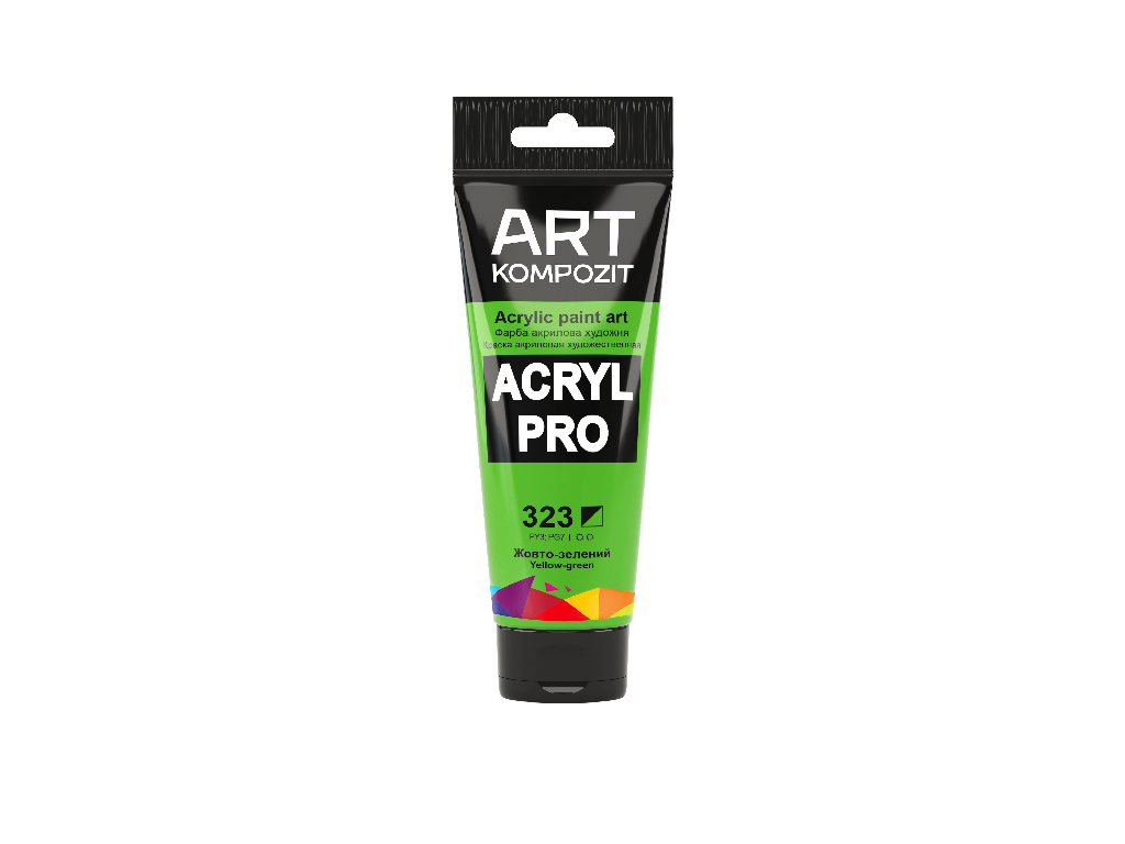Краска акриловая ART Kompozit 323 желто-зеленый 0,075 л туба 3